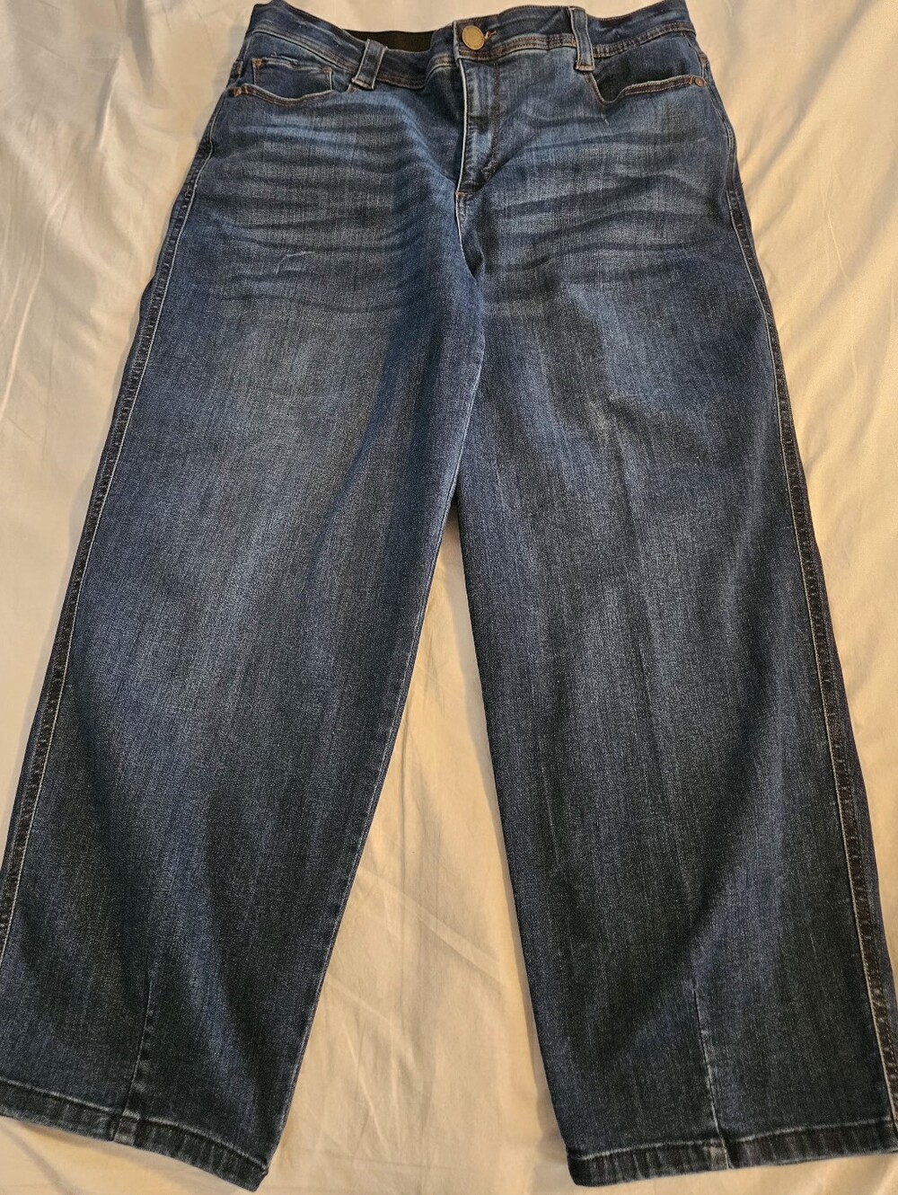 Democracy Wide-Leg Jeans in Dark Blue Wash